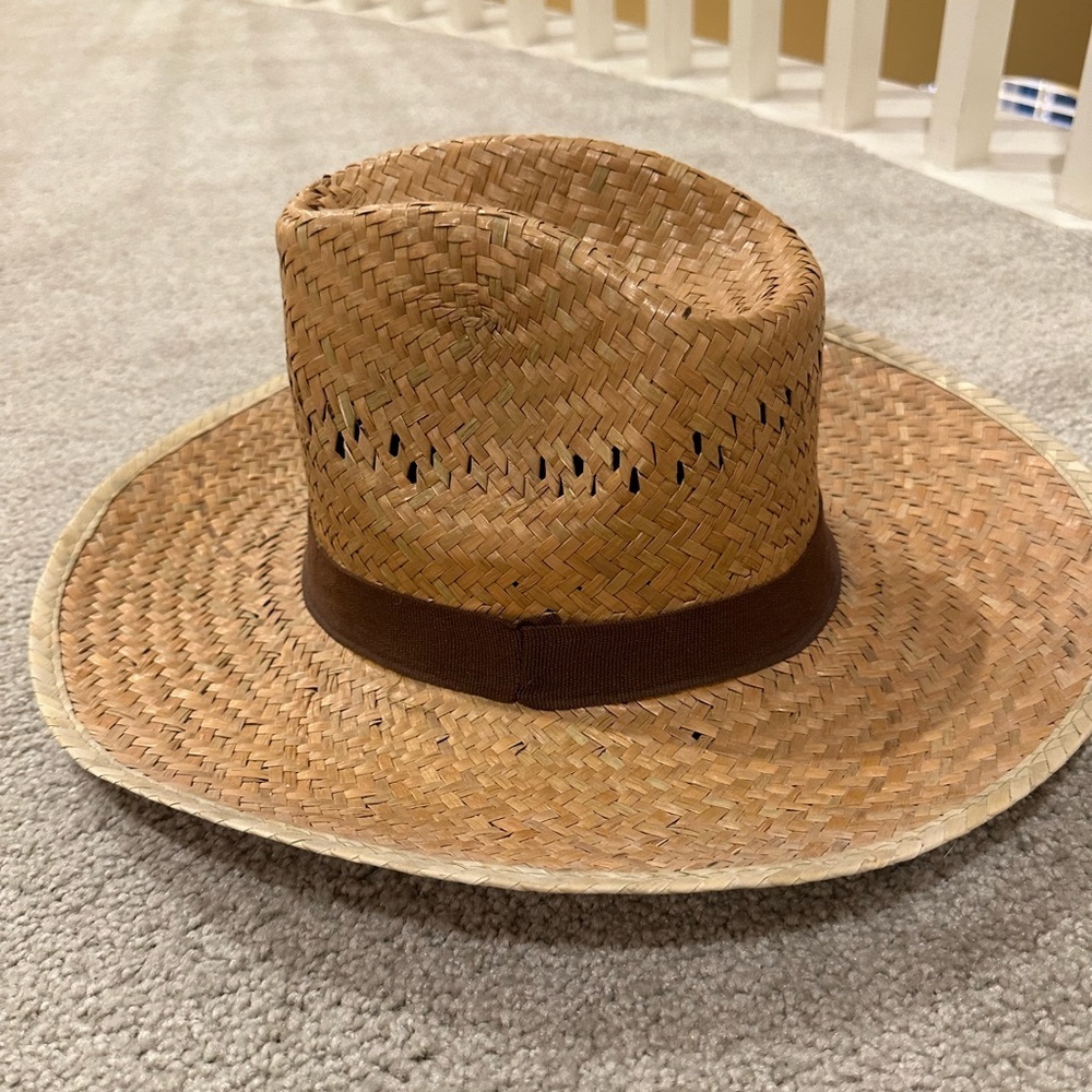 Woven Hat with Black Band